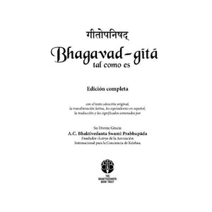 Bhagavad Gita "Tal como es" (Edición de Bolsillo)
